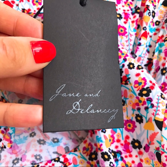 🧡 JANE AND DELANCEY PINK ORANGE RUFFLE TOP! - Picture 8 of 11